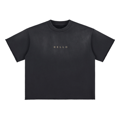 HELLO SAWADIKA SUN FADE BLACK TEE